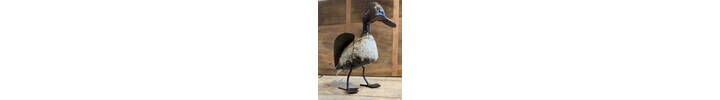 White metal duck sculpture  4