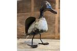 White metal duck sculpture 4