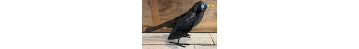 Blackbird metal garden sculpture 