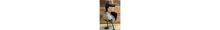 White metal duck sculpture  3