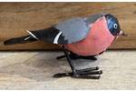 Small metal garden bird sculpture - Bullfinch
