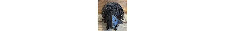 Metal hedgehog garden sculpture 2