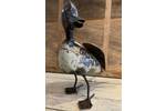 White metal duck sculpture  2