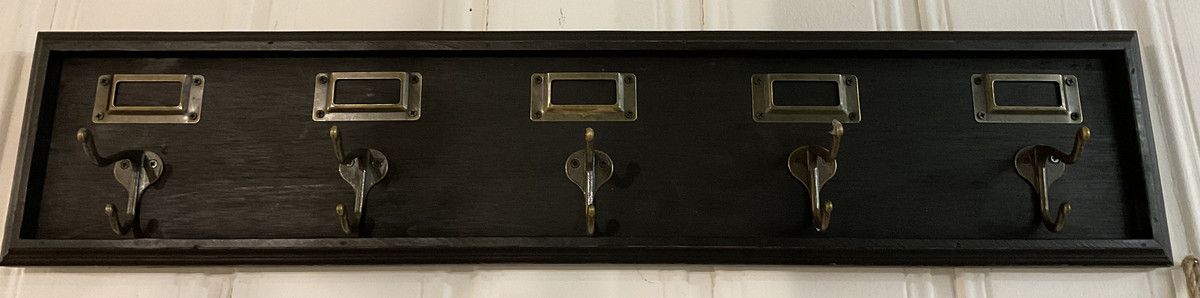 Black wooden coat hooks Black wooden coat hooks