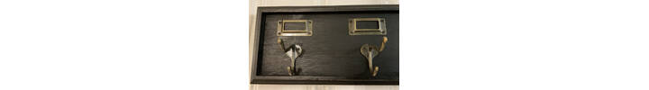 Black wooden coat hooks 2