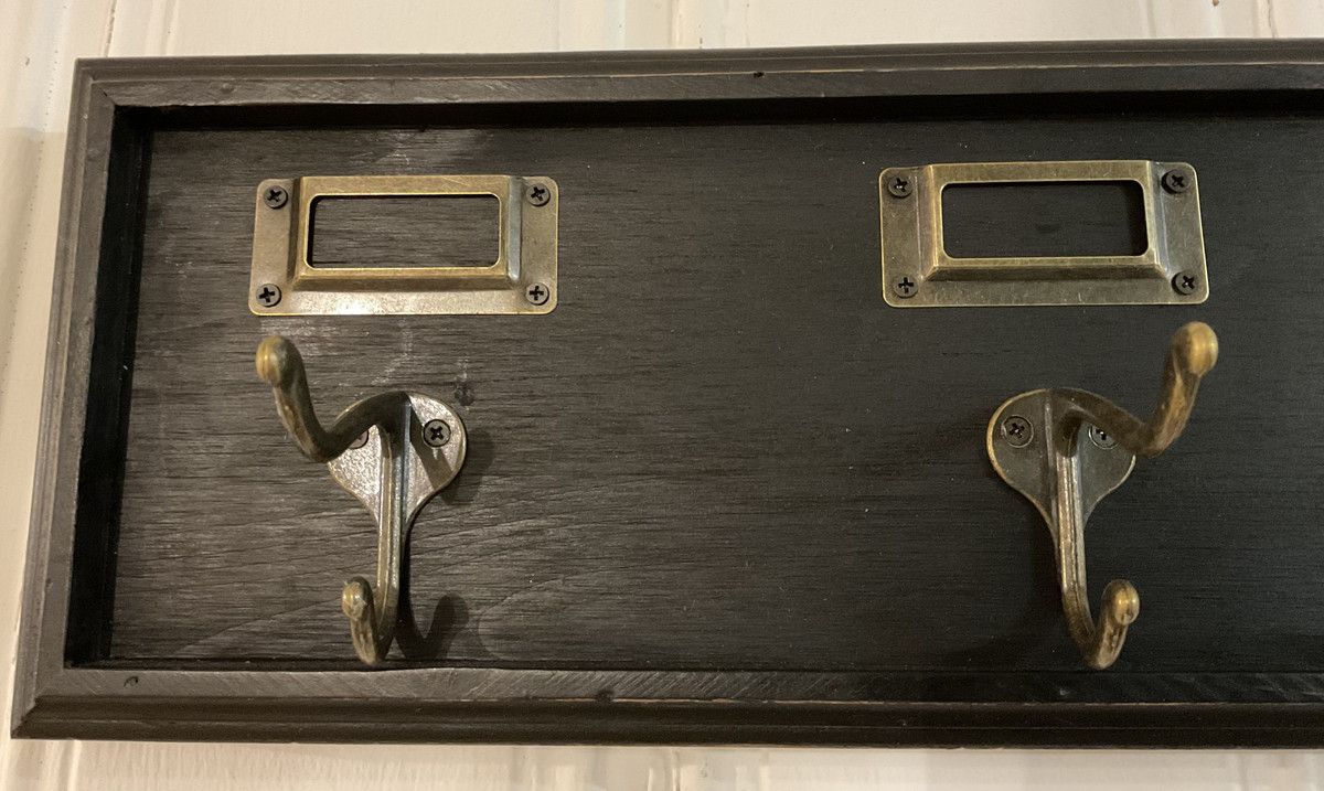 Black wooden coat hooks 2 Black wooden coat hooks 2