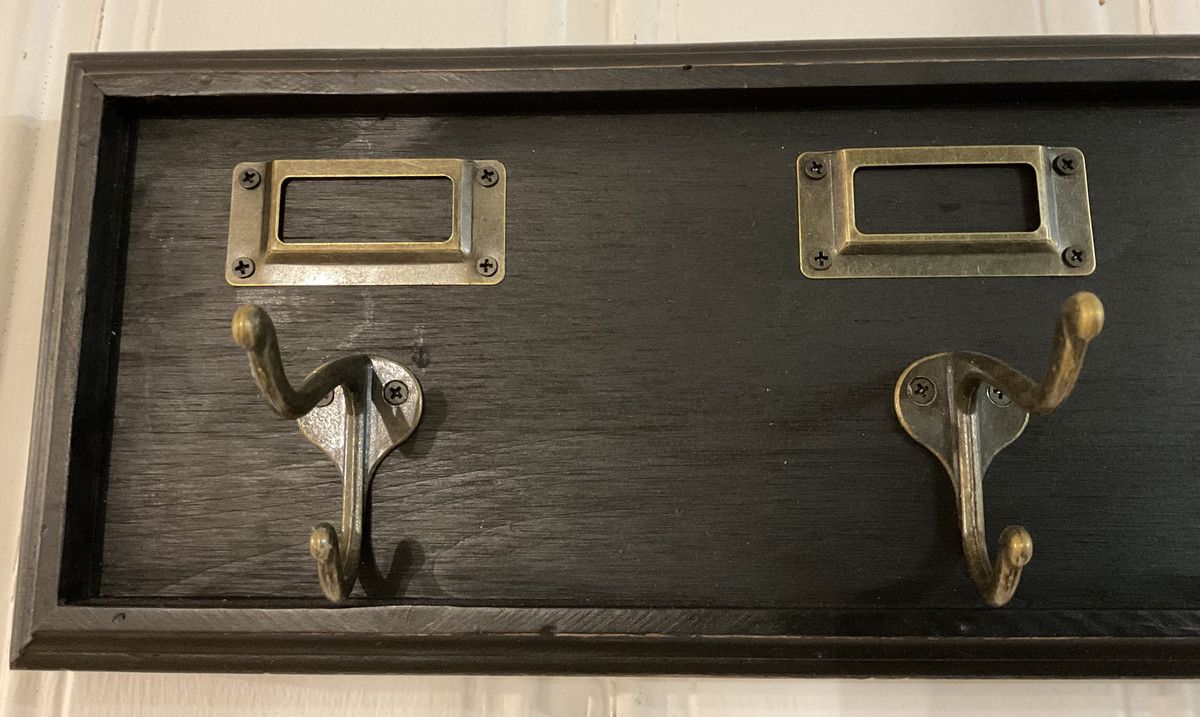 Black wooden coat hooks 2