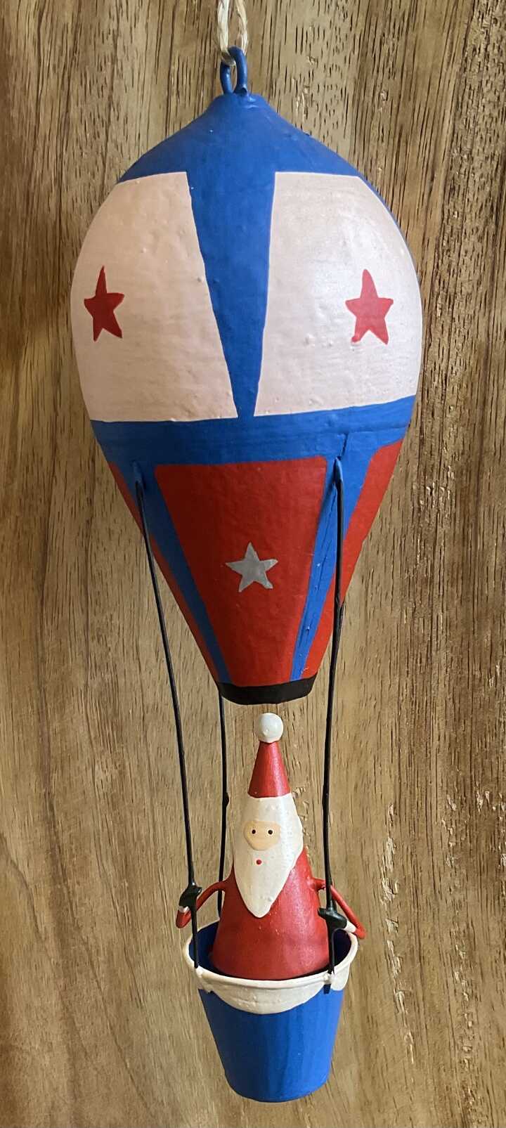 Father Christmas in hot air balloon 