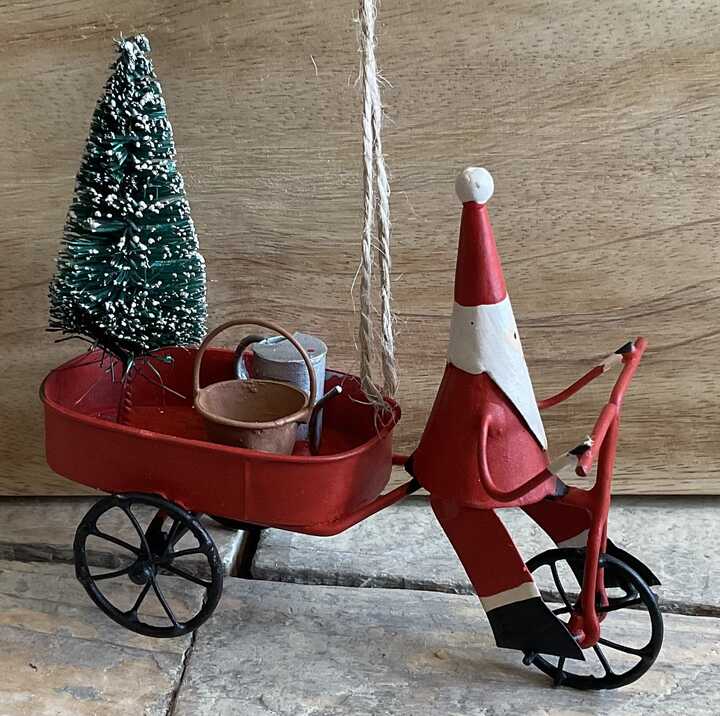 Father Christmas with trailer & Christmas tree