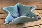 Ceramic turquoise starfish bowl - small