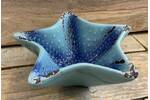 Ceramic turquoise starfish bowl - large