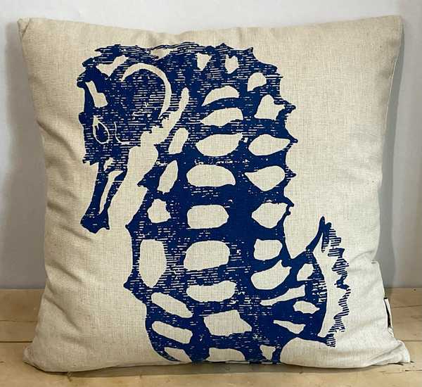 Seahorse Print Cushion