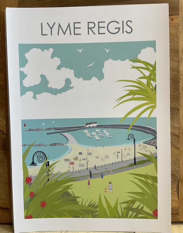 Lyme Regis art print - Cobb view