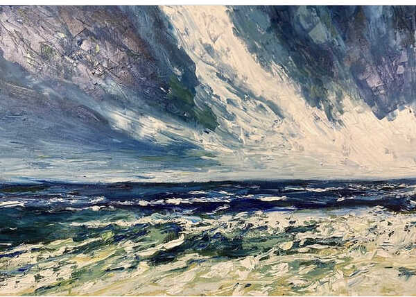Sea painting in oil