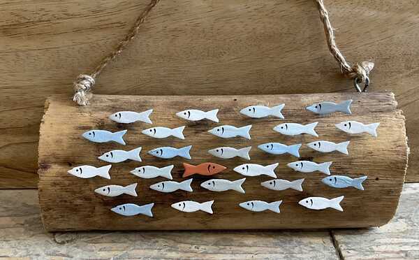 ‘There’s always one’ hanging fish seaside decoration