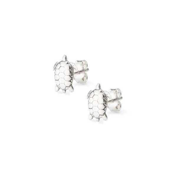 Turtle design sterling silver stud earrings 
